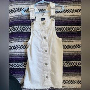 White gap overall dress 4T